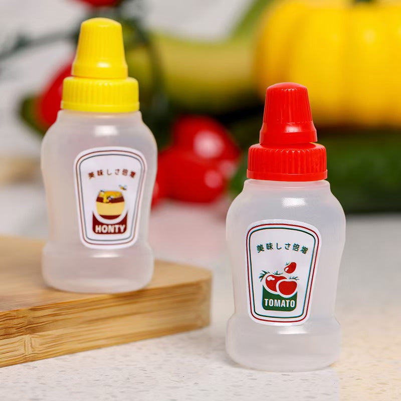 Mini sauce bottle plastic squeeze sauce bottle japanese style squeeze condiment bottle food grade portable soy sauce bottle cross-border
