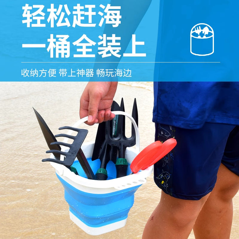 Baolian sea catching tool suit seaside digging clam shovel rake equipment digging tool kids beach three-piece set