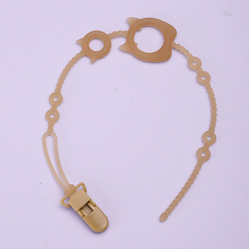 Directly from the manufacturer, infant pacifier silicone chain buckle pacifier chain clip, infant silicone anti-drop chain