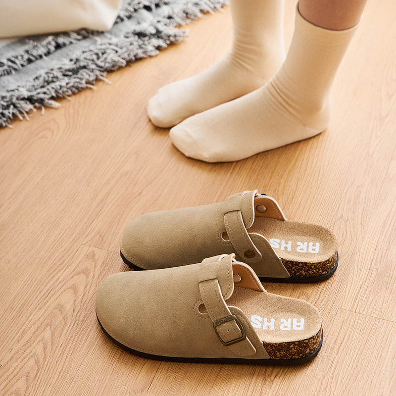 Family kids birkenstock 2025new arrivaloutwear pedal retro lazy slippers for women and middle-aged childrenfashion toe-cap birkenstock