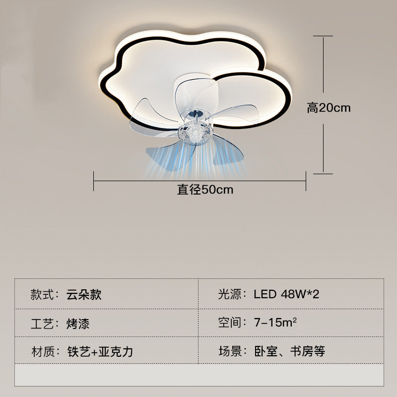 2025 new simple atmosphere living room light personalized design cloud fan ceiling light whole house combination lighting package