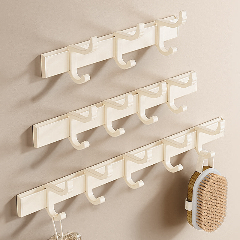 Cream wind non-punching hook space aluminum door rear coat hook bathroom kitchen wall hanging storage super glue adhesive hook