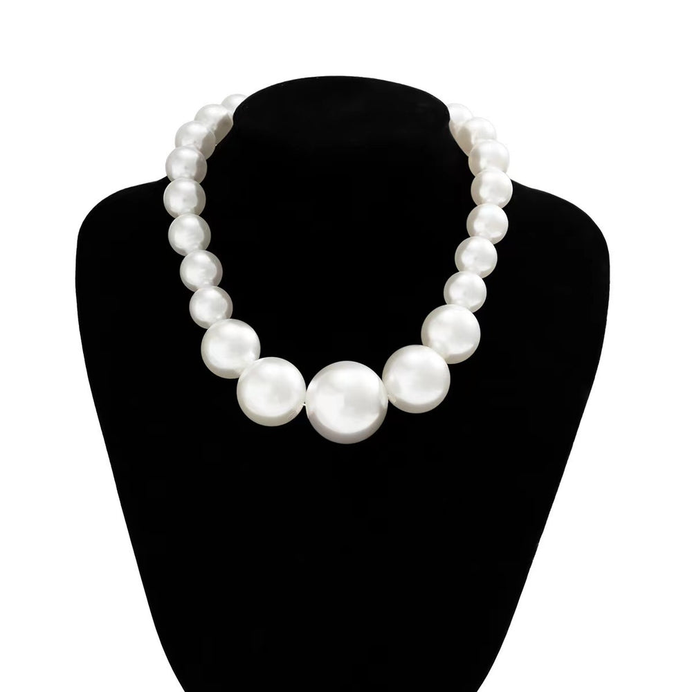 Jewelry: vintage beaded chain necklace, ethnic imitation pearl, unique design, cross-border certified
