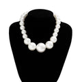 Jewelry: vintage beaded chain necklace, ethnic imitation pearl, unique design, cross-border certified