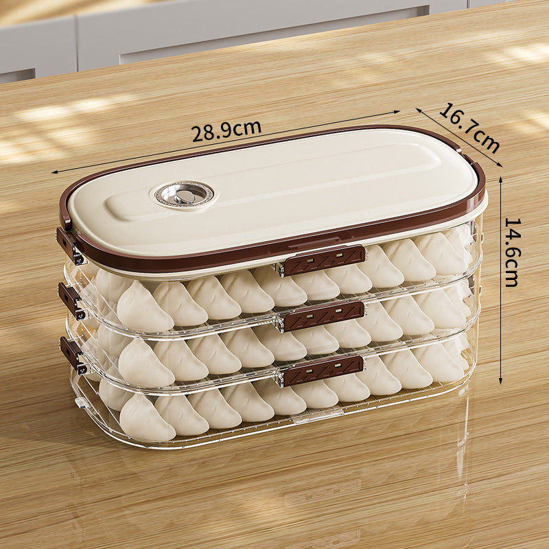 Dumpling box, special seal for household food grade freezing, quick-freezing and fresh-keeping classification, dumpling buns, refrigerator storage box