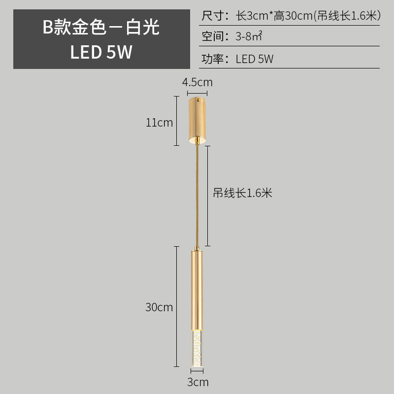 Chandelier bedside indoor bedroom lights ins Internet celebrities Nordic simple creative small personality restaurant bar lighting