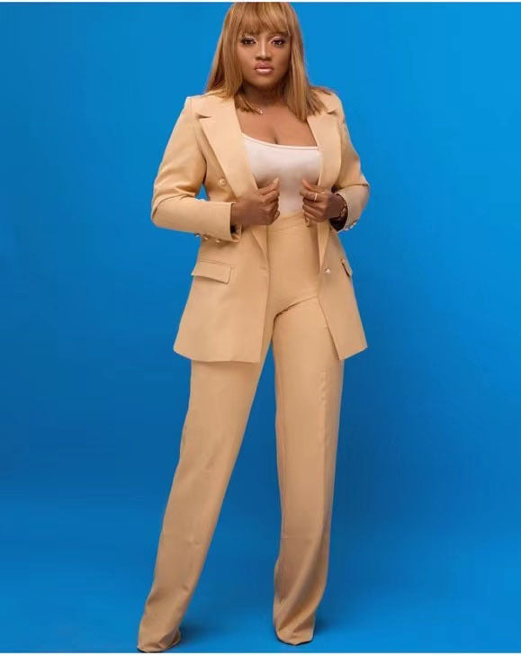 Special offer: cross-border white long-sleeved pantsuit - stylish, chic, and versatile for work or play