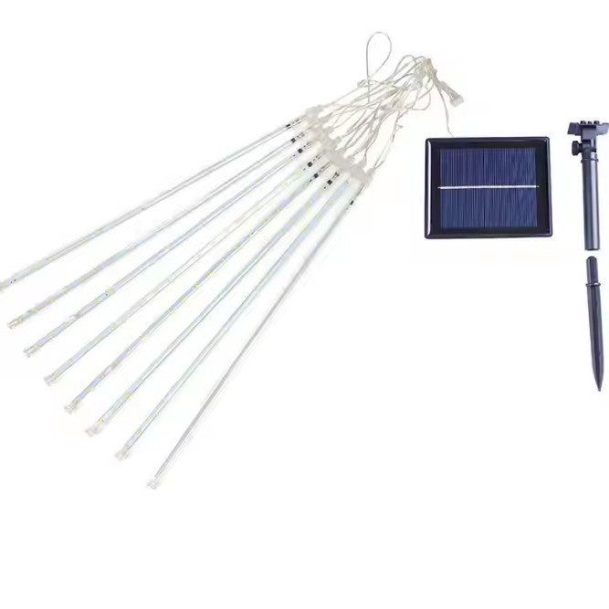 Hanging tree LED meteor shower light string running water light Outdoor lighting project Decoration courtyard atmosphere Solar lights