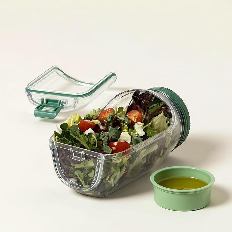 Ounce salad mason jar leak-proof lid microwave dishwasher freezer safe portable lunch box with sauce container