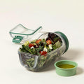 Ounce salad mason jar leak-proof lid microwave dishwasher freezer safe portable lunch box with sauce container