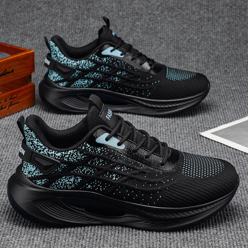 Running shoes for men - summer 2026 new collection: athletic mesh casual lightweight soft sole non-slip breathable flyknit trendy student sneakers