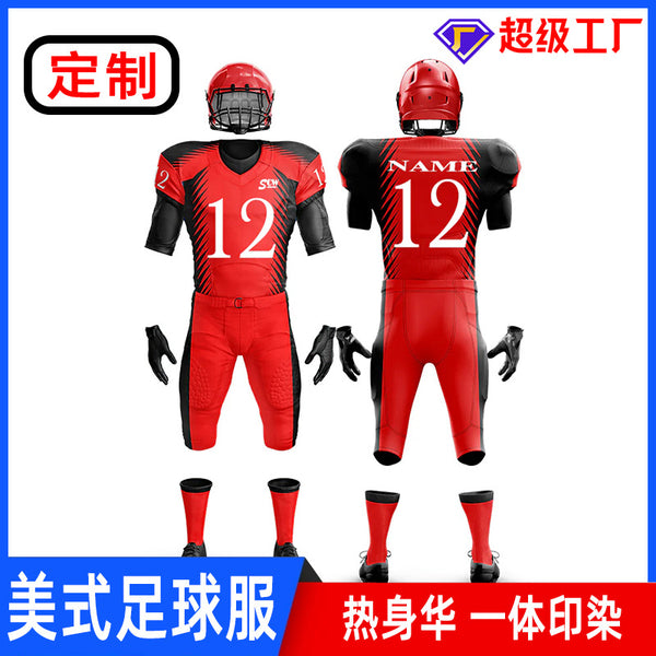 Customized American football jersey Game jersey Rugby training jersey Sports suit Printed ball number AF22