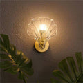 Modern minimalist seashell crystal glass wall sconce - trendy living room, background wall, hallway, stairway, master bedroom, bedside lighting