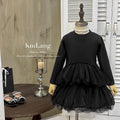Girls' dress  spring new arrival: stylish black baby girl tutu princess dress, little girl's mesh skirt