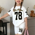 wholesale girls' short-sleeve and shorts sets, fashionable spring, summer, and autumn outfits for girls