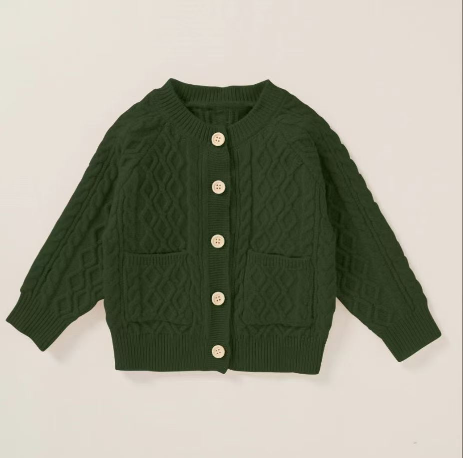 Men's and women's children's sweateroutwear wavy style woolen fall and winternew arrivalkidsheattechflap pocket pantssweater