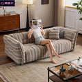 Dopamine rainbow sofa - trendy pixelated color block accent chair for small living rooms
