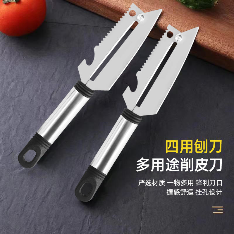 Stainless steel hanging fish scale peeler - kitchen & home use fruit, potato, and vegetable peeler