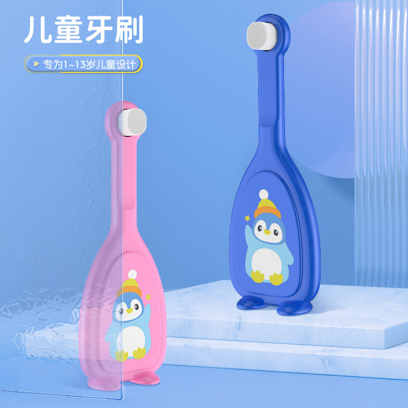 Children's 10,000 hair toothbrush Baby cartoon soft hair toothbrush Baby tooth protection toothbrush Small brush head toothbrush box