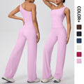 new cloud-like slimming peach hip yoga set - asymmetrical one-shoulder workout top & leggings - casual running & fitness outfit