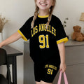wholesale girls' short-sleeve and shorts sets, fashionable spring, summer, and autumn outfits for girls