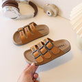 Custom birkenstock-style cork slides for boys and girls: indoor anti-slip fashion flip-flops for kids