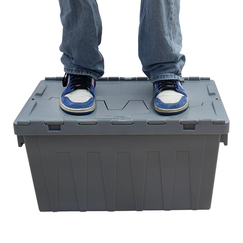 Inclined turnover box Blue plastic transportation turnover box with lid Sealed medical storage box Factory wholesale