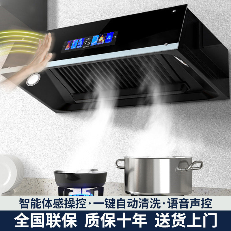 Wholesale high suction range hood for home kitchen chinoiserie small old-fashioned top suction rental house range hood