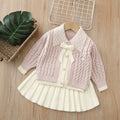 Girls' cardigan sweater two-piece set - new  autumn/winter collection - preppy style outfit for little girls