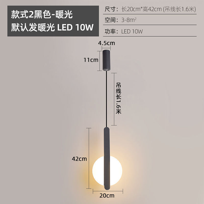 Chandelier bedside indoor bedroom lights ins Internet celebrities Nordic simple creative small personality restaurant bar lighting