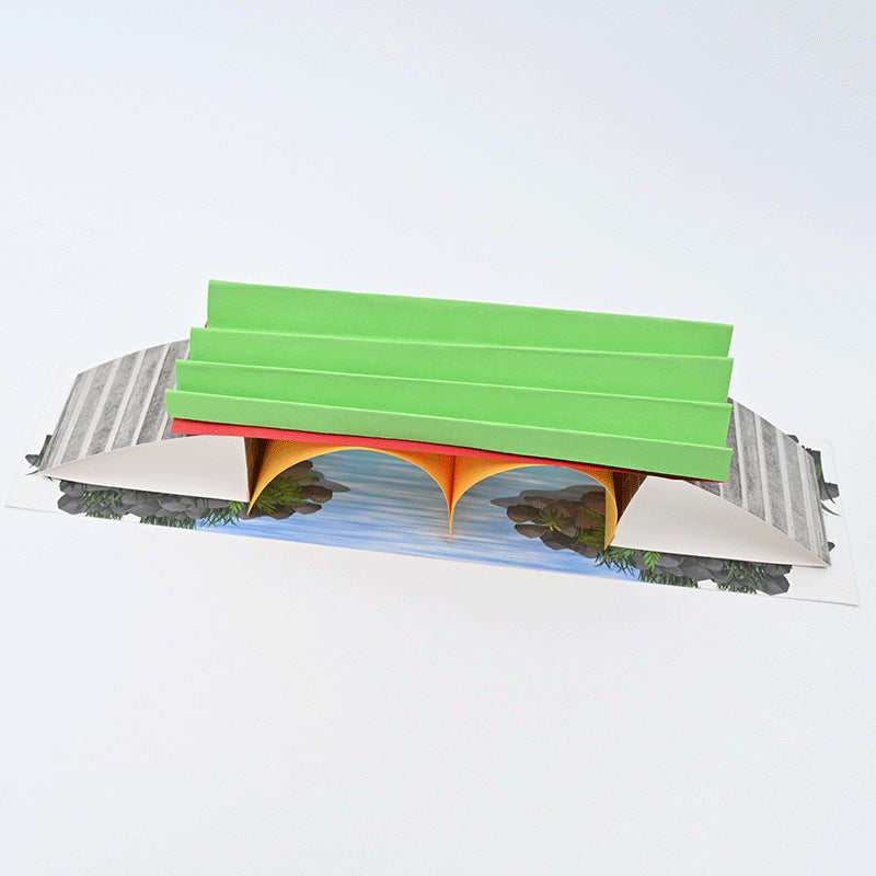Paper bridge handmade DIY scientific small production experiment puzzle creative small invention STEAM training teaching aids material package