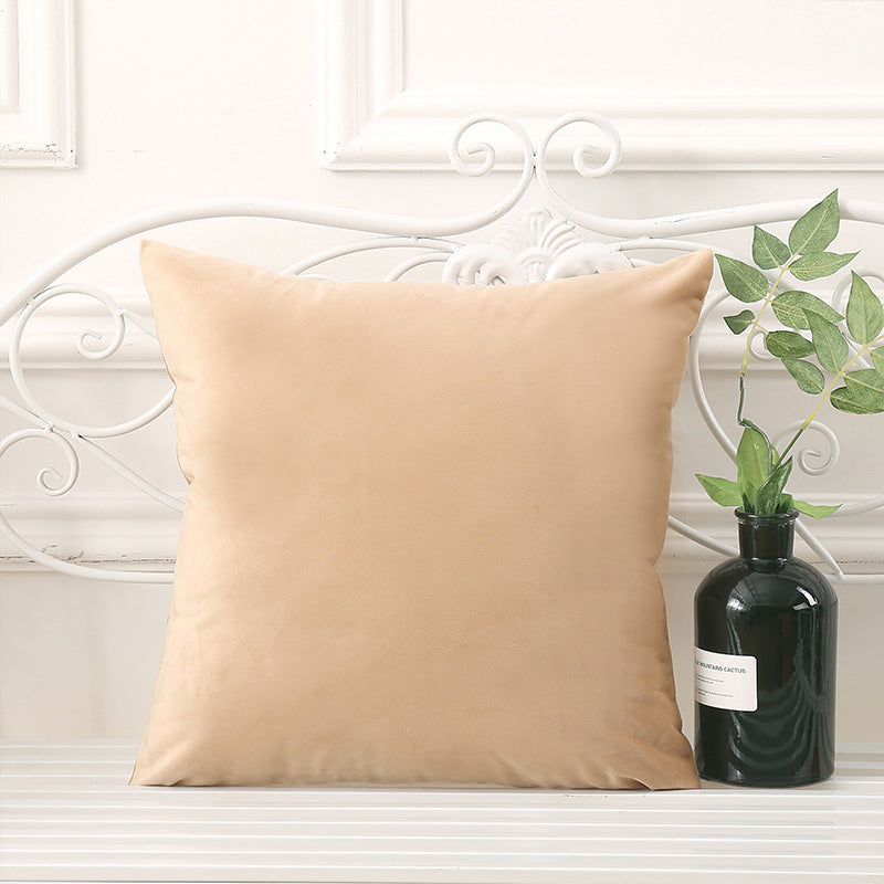 Simple pure color pillowcase velvet pillow bedside waist pillow living room sofa cushion dutch velvet drop shipping free shipping