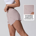 European and american style wavy fitness shorts - peach lift, running, casual, and workout shorts - women's 5-inch yoga shorts