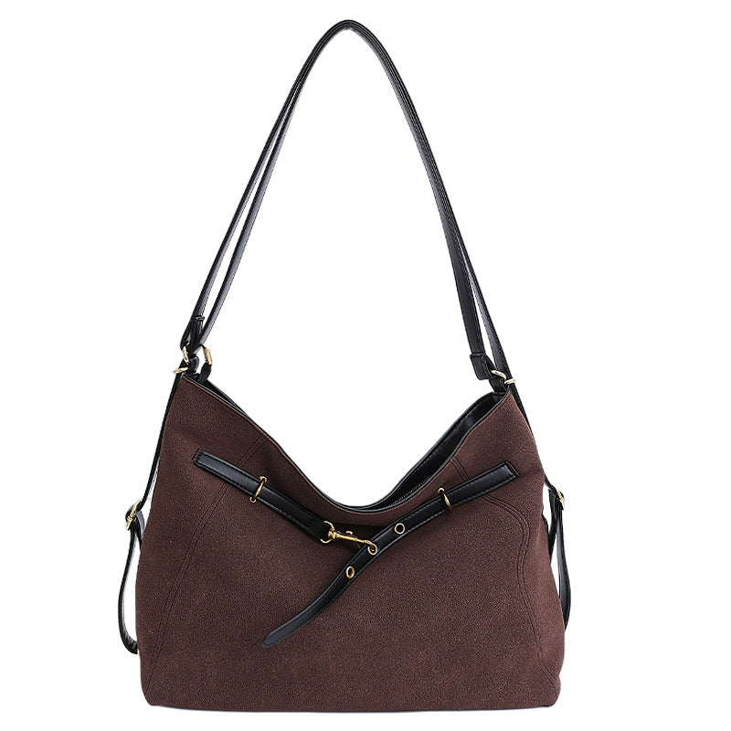 Niche style large capacity easiest for match tote bag shoulder 2025new arrivaltrendyclassy sense work clothing crossbody backpack women's bag
