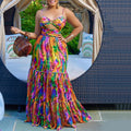 Y9335  cross-border summer new arrivals: european and american style sexy camisole dress - printed sleeveless backless maxi dress