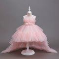 Girls' formal dresses with train length, detachable back length, children's princess dresses, gradient flower girl wedding dresses, cross-border dropshipping