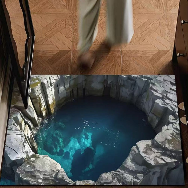 3d visual trap floor mat bathroom absorbent mat non-slip foot mat entrance door mat entrance door mat