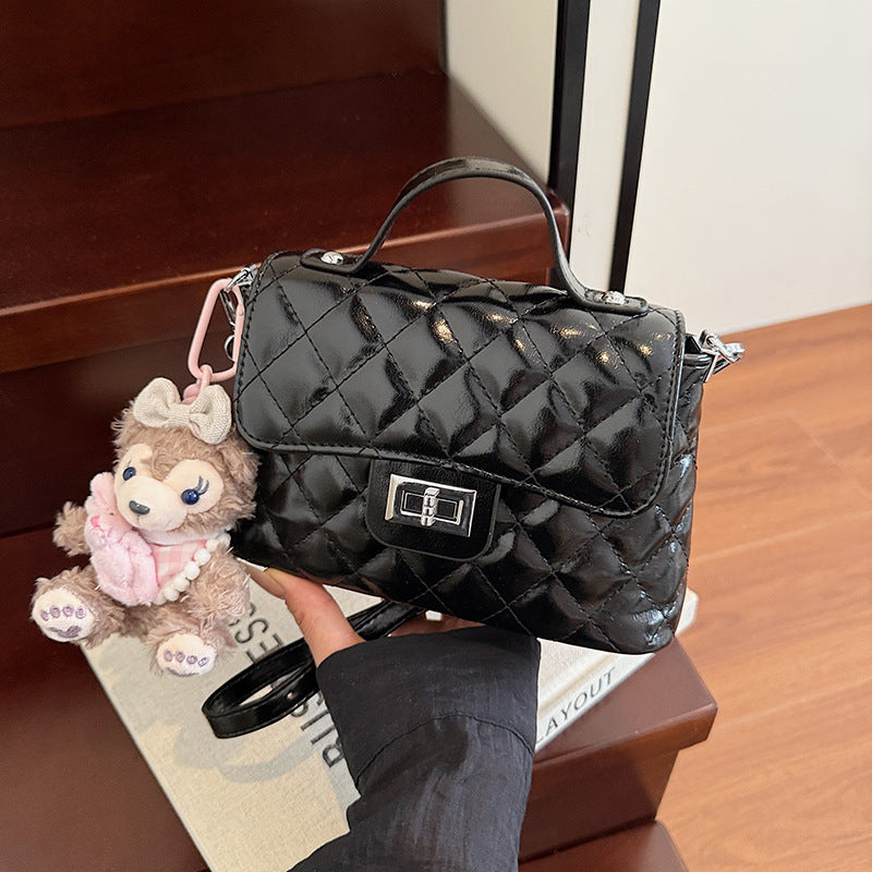 Cross-border diamond chain bag women's spring summer 2025 new fashion niche shoulder messenger bag portable small square bag