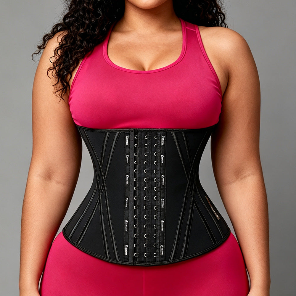 【500 pieces custom】european and american style sports & fitness waist trainer - tummy control, slimming, shaping, and breast support latex corset belt