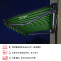 Large size aluminum alloy electric retractable 5m awning automatic foldable sunshade canopy for villa balcony outdoor
