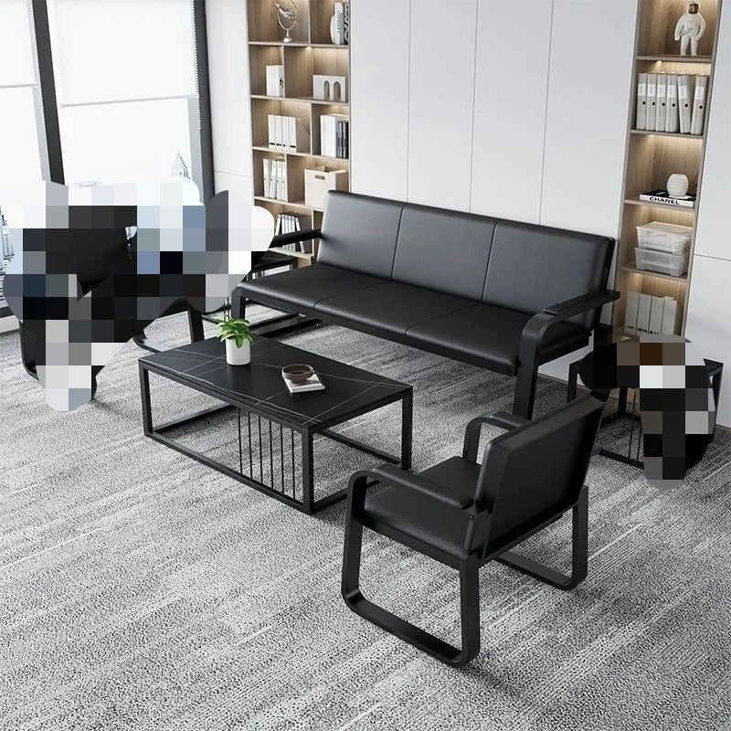 Reception sofa and coffee table set - minimalist style for waiting areas, lounges, and office spaces