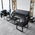 Reception sofa and coffee table set - minimalist style for waiting areas, lounges, and office spaces