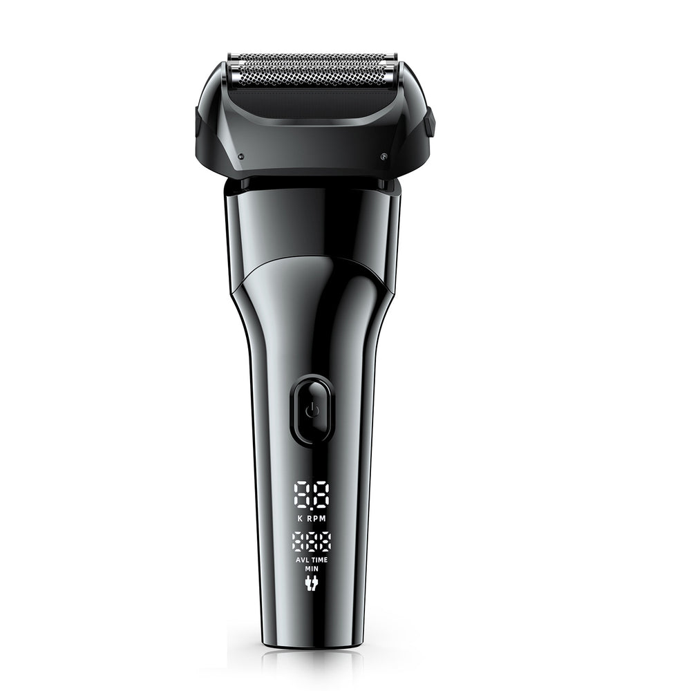 Reciprocating floating head electric shaver - usb quick charge, digital display, full body washable, men's razor - cross-border e-commerce