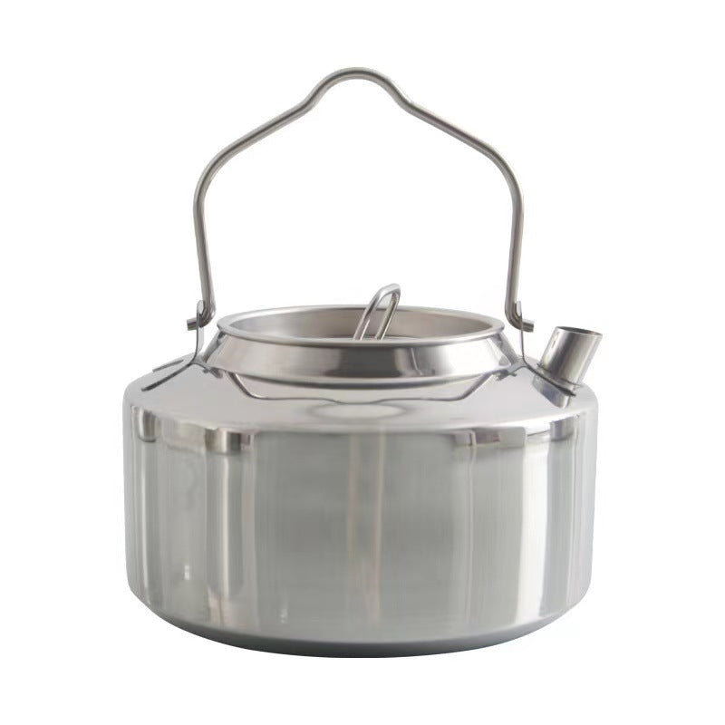 304 stainless steel outdoor portable kettle - camping gear, travel, car cooker, large capacity outdoor camping kettle