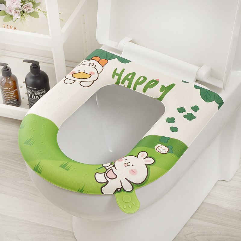 Toilet eva all year roundneutralsummer washable for homewaterproofthickened no-wash adhesive seat cushion toilet cover seat