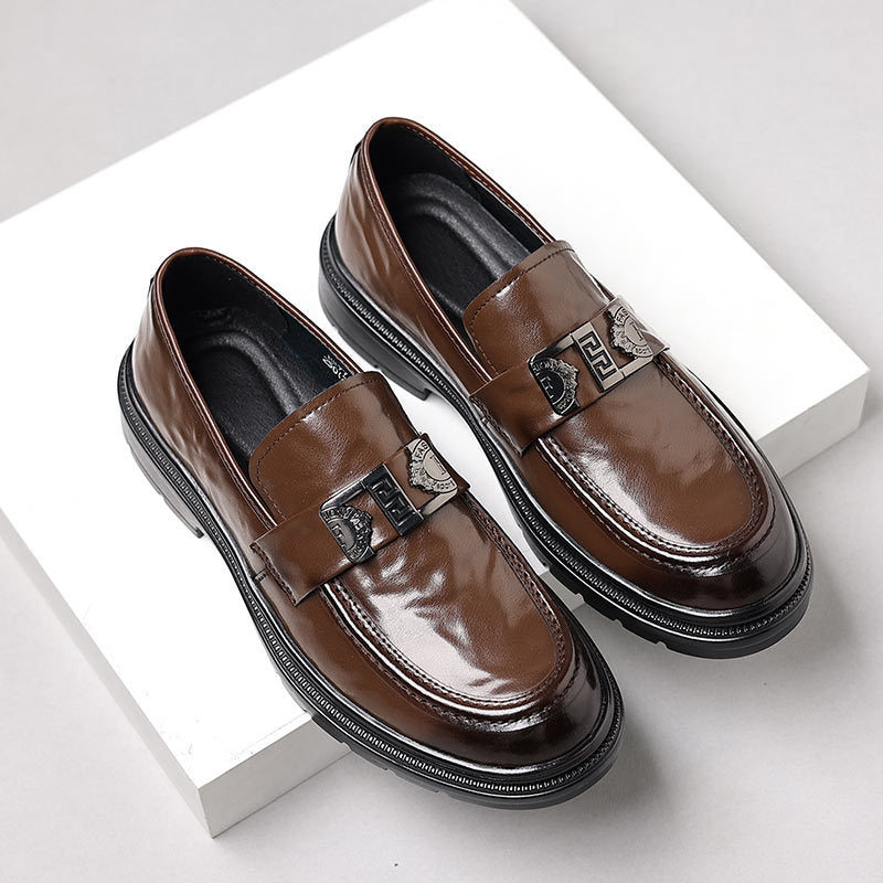 Genuine leather men's leather shoes - soft sole, soft upper, casual shoes, wear-resistant, versatile, trendy, comfortable slip-on loafers