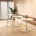 For home table and chair suit tulip dining table milk tea shop table and chair casual round table negotiation table seat table chair
