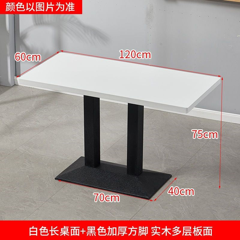 Commercial fast food table and chair set combination - restaurant, diner, snack bar, bbq, catering table, bubble tea shop rectangular table