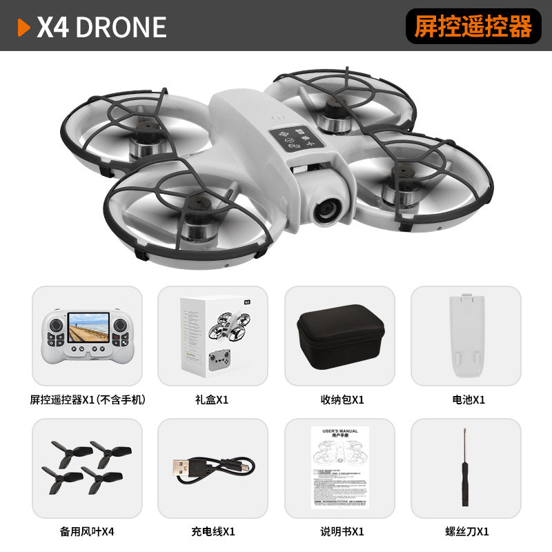 new mini drone star patrol-x4 aerial photography obstacle avoidance crossing machine dual camera lighting mini aircraft