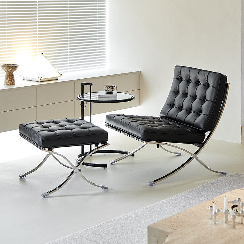 Designer retro barcelona chair modern casual genuine leather barcon italian stylish single casual chair